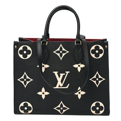 Louis Vuitton Empreinte Monogram Giant Onthego MM Black Beige 1 of 10