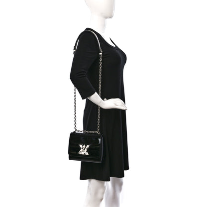 Louis Vuitton Patent Monogram Twist Shoulder Bag PM Black 2 of 9