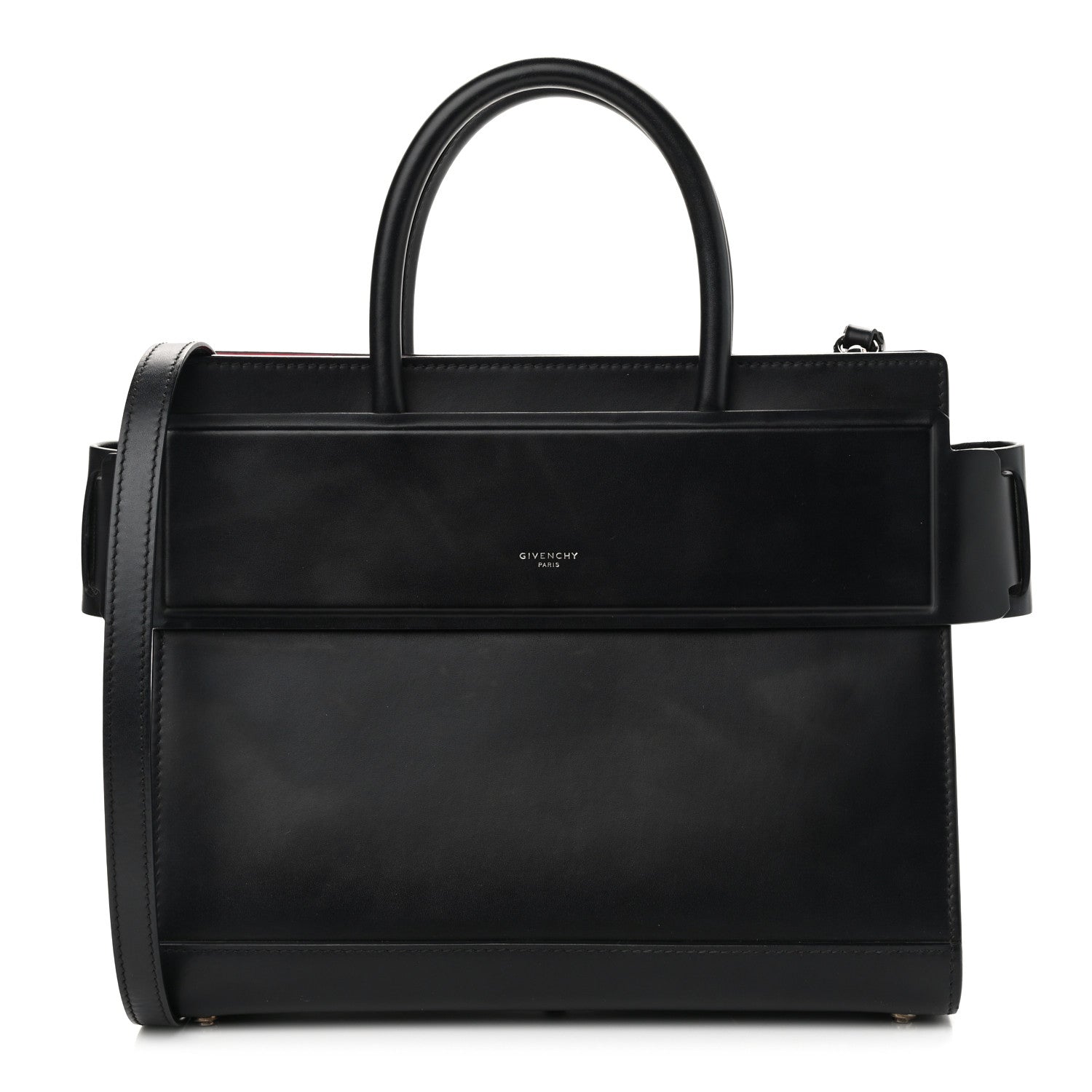 Givenchy Smooth Calfskin Small Horizon Satchel Black 1 of 10