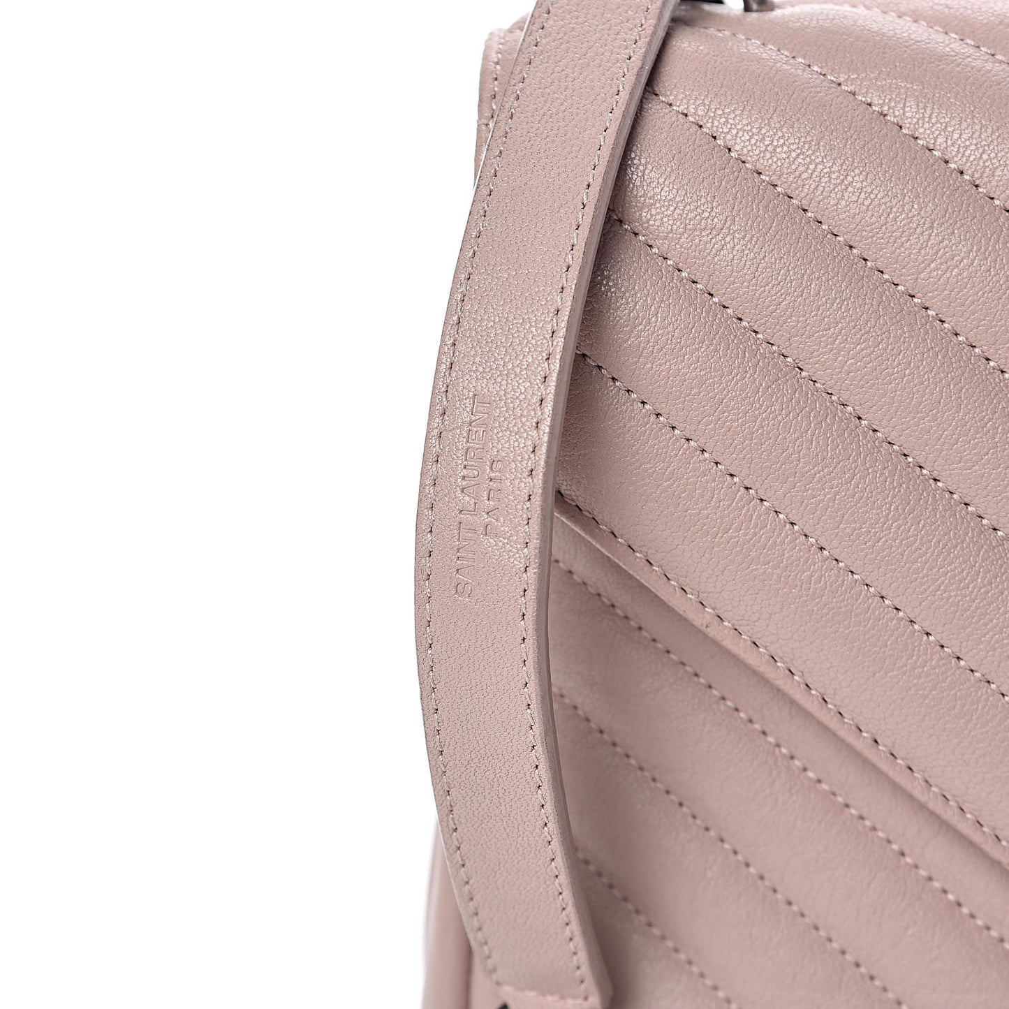 Sheepskin Matelasse Chevron Monogram Medium College Bag Rose Poudre