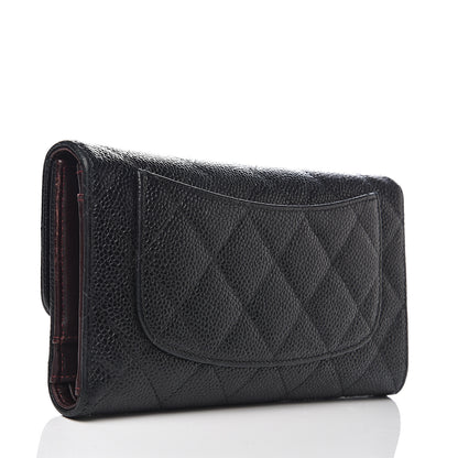 Chanel Caviar Quilted Large Flap Wallet Black 2 of 11