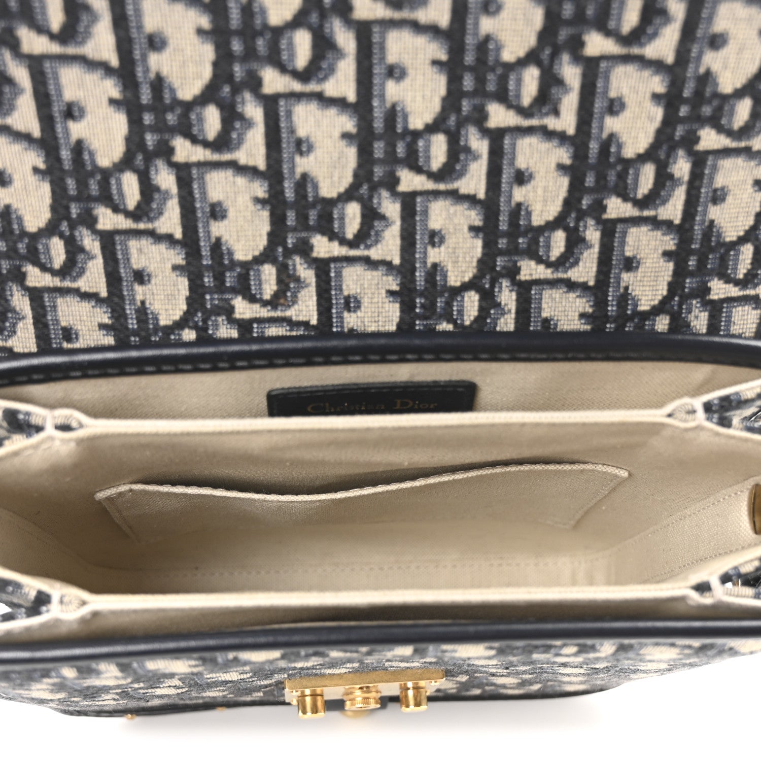 Christian Dior Oblique Square DiorAddict Flap Navy Blue 5 of 10