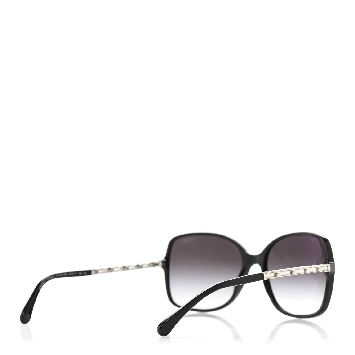 Chanel Lambskin Square Chain Sunglasses 5210-Q Black 4 of 9
