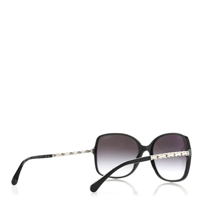 Chanel Lambskin Square Chain Sunglasses 5210-Q Black 4 of 9