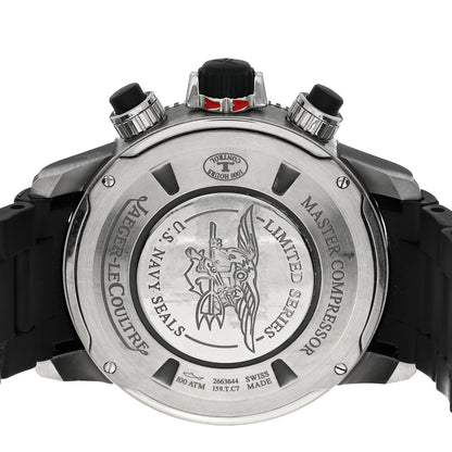Jaeger-LeCoultre Titanium Rubber 44mm Master Compressor Chronograph GMT Navy Seals Limited Edition Automatic Watch Black Q178T677 4 of 6