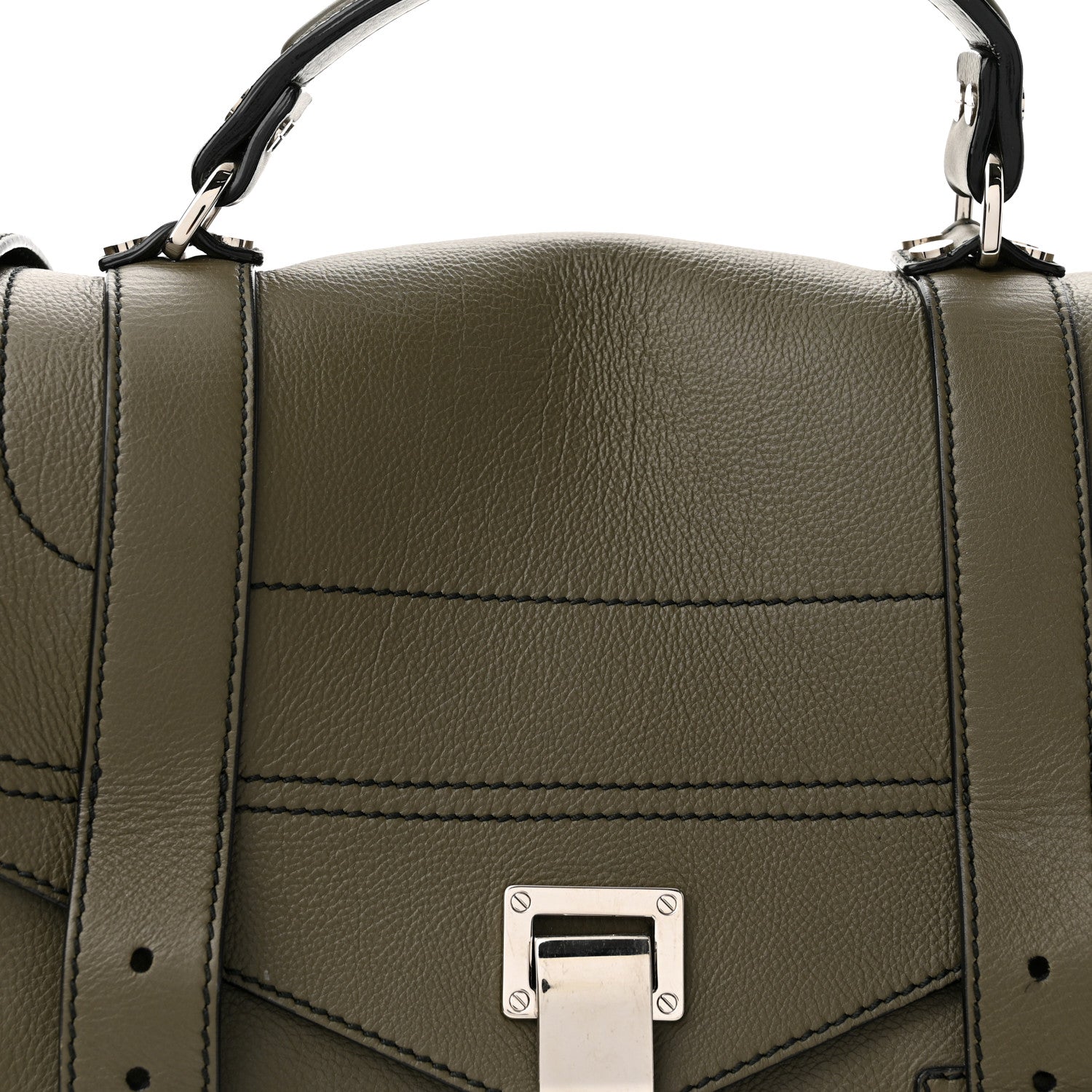 Proenza Schouler Grained Calfskin Medium PS1 Plus Satchel Cypress 8 of 10