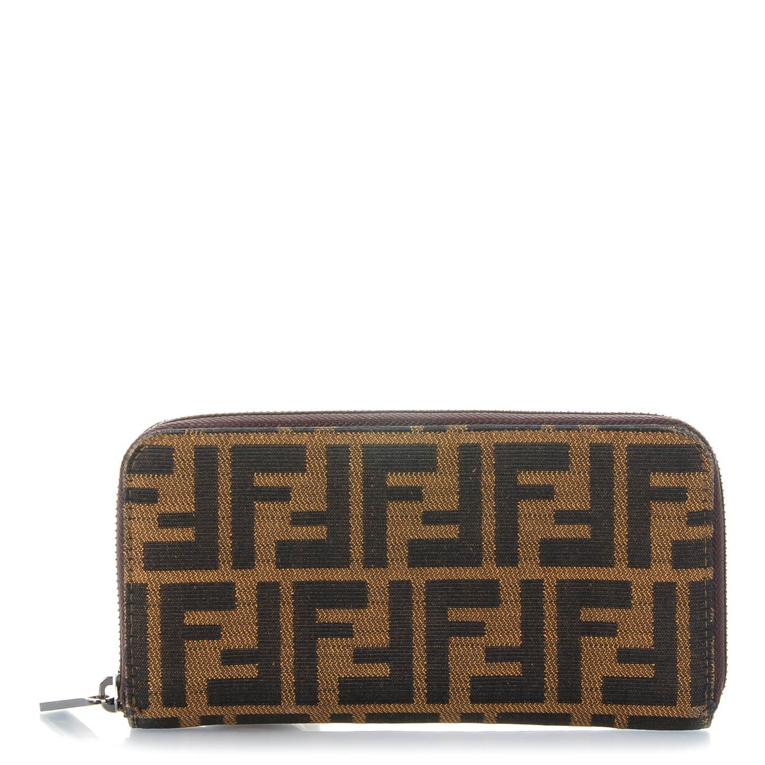 Fendi Zucca Zip Around Wallet Tobacco 1 of 7