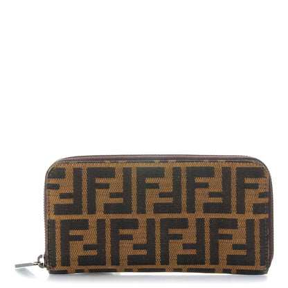 Fendi Zucca Zip Around Wallet Tobacco 1 of 7
