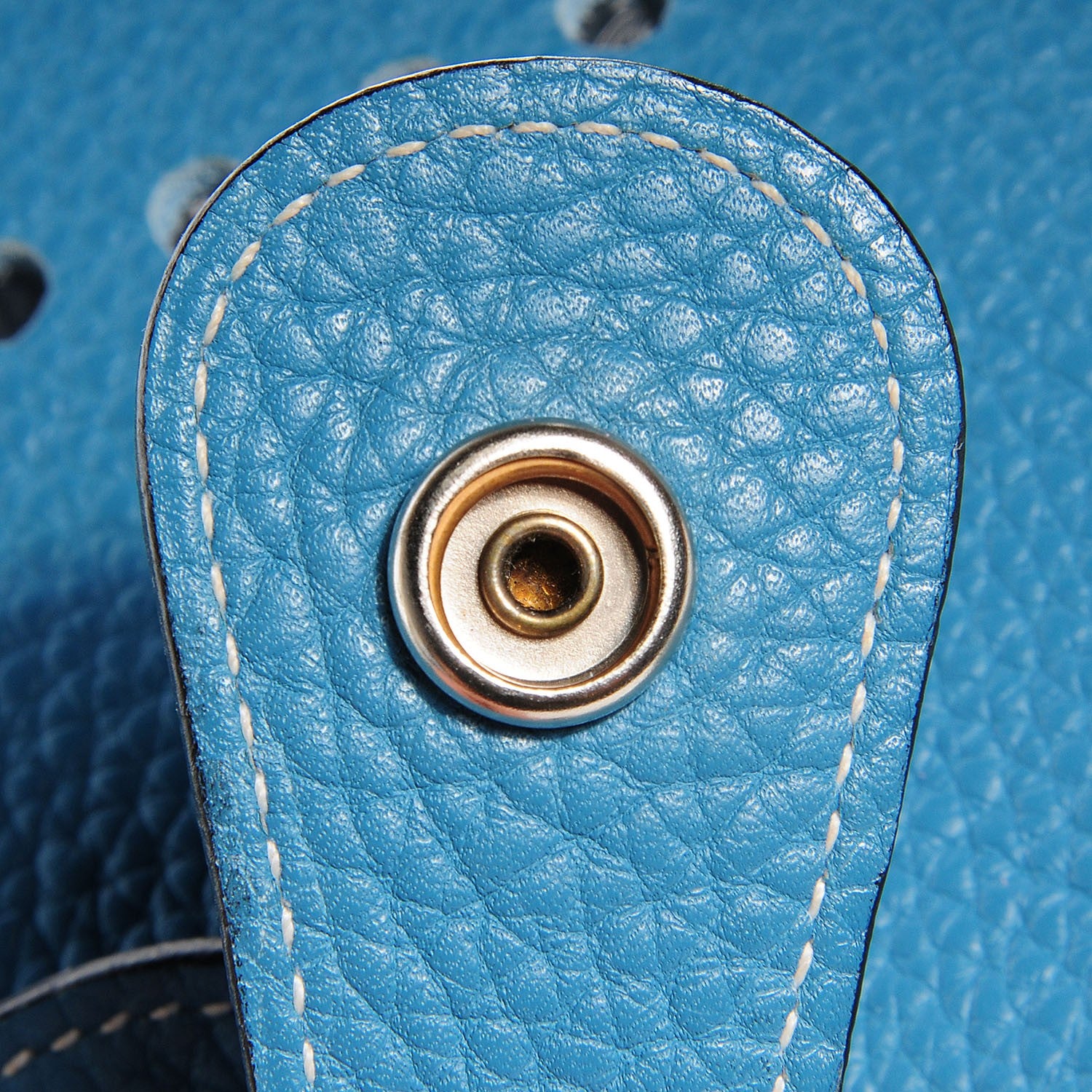 Hermes Taurillon Clemence Evelyne GM Blue Jean 8 of 13