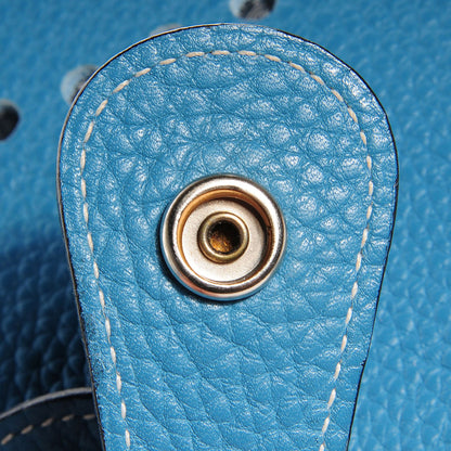 Hermes Taurillon Clemence Evelyne GM Blue Jean 8 of 13