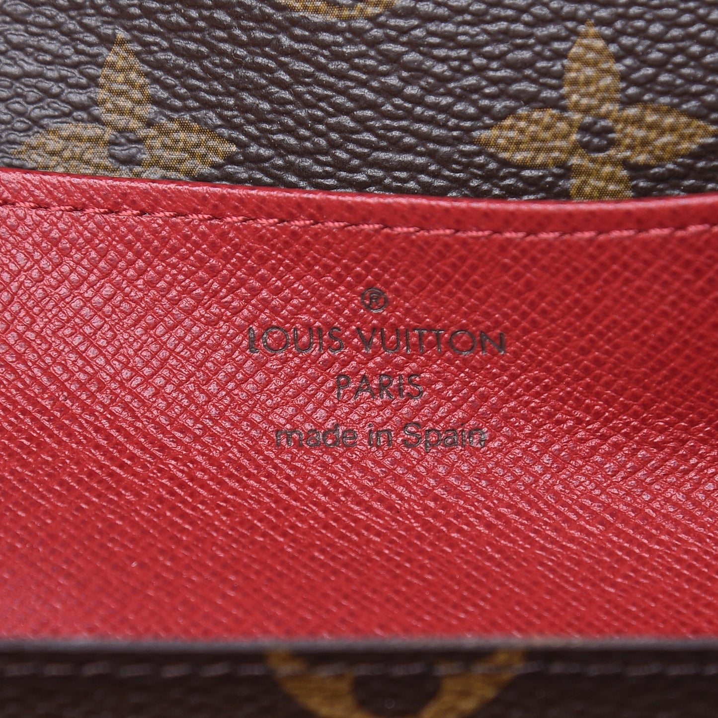 Monogram Emilie Wallet Red