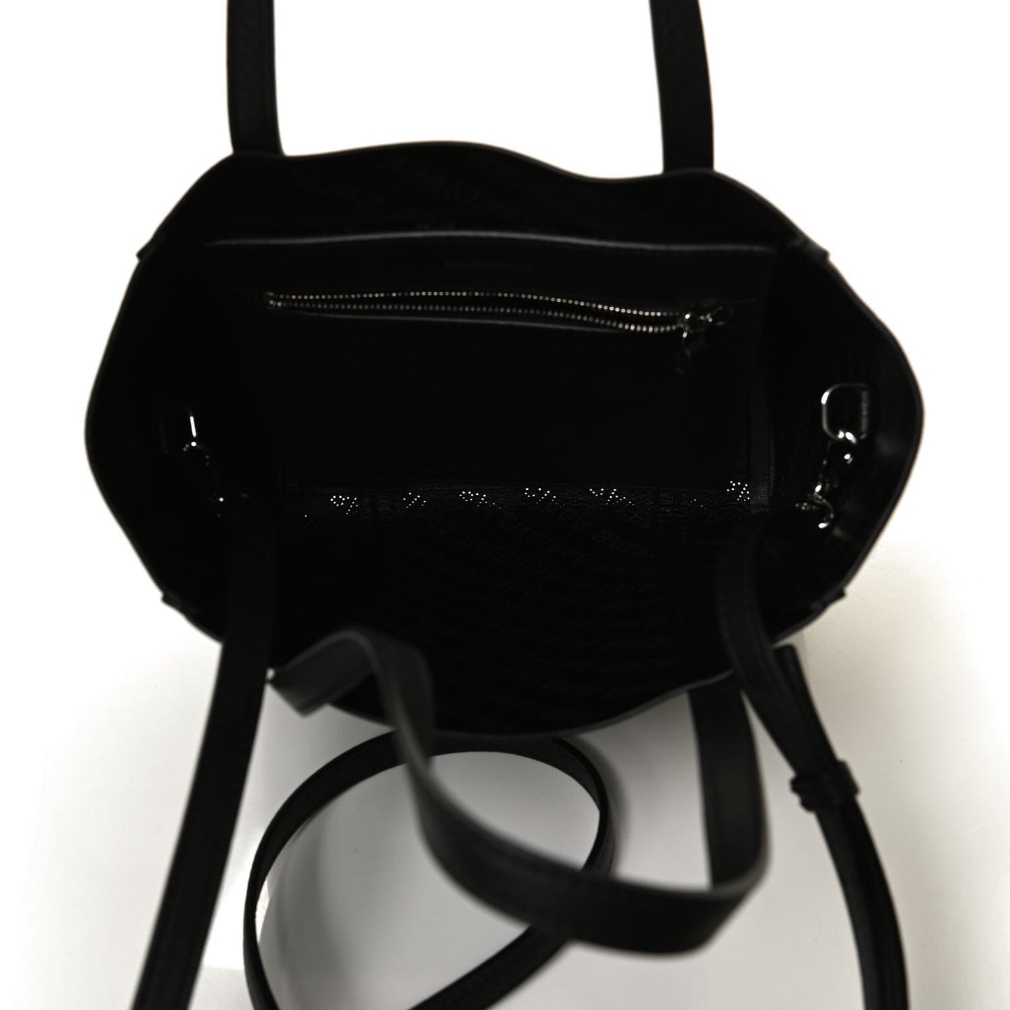 Smooth Calfskin Logo Perforated XXS Everyday Tote Black