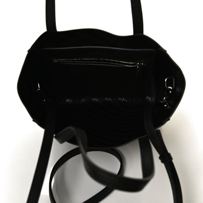Balenciaga Smooth Calfskin Logo Perforated XXS Everyday Tote Black 4 of 8