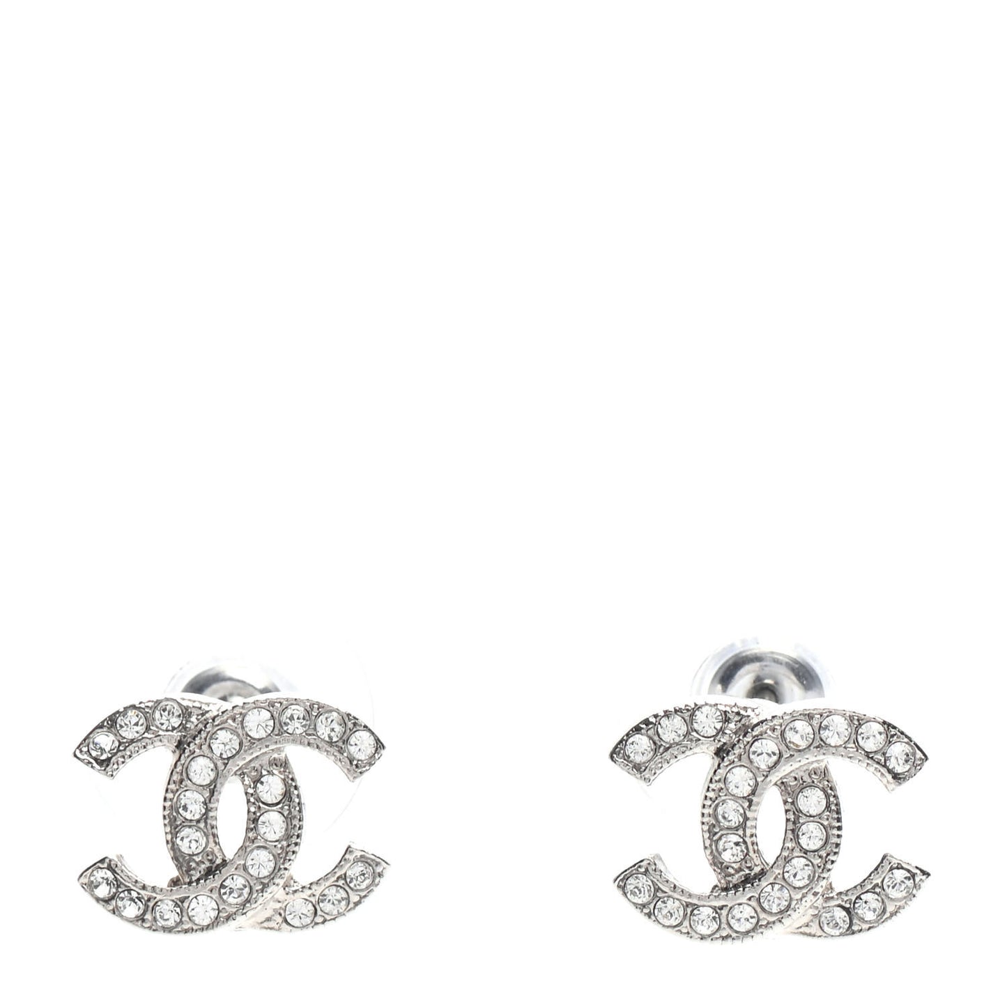 Crystal Timeless CC Earrings Silver