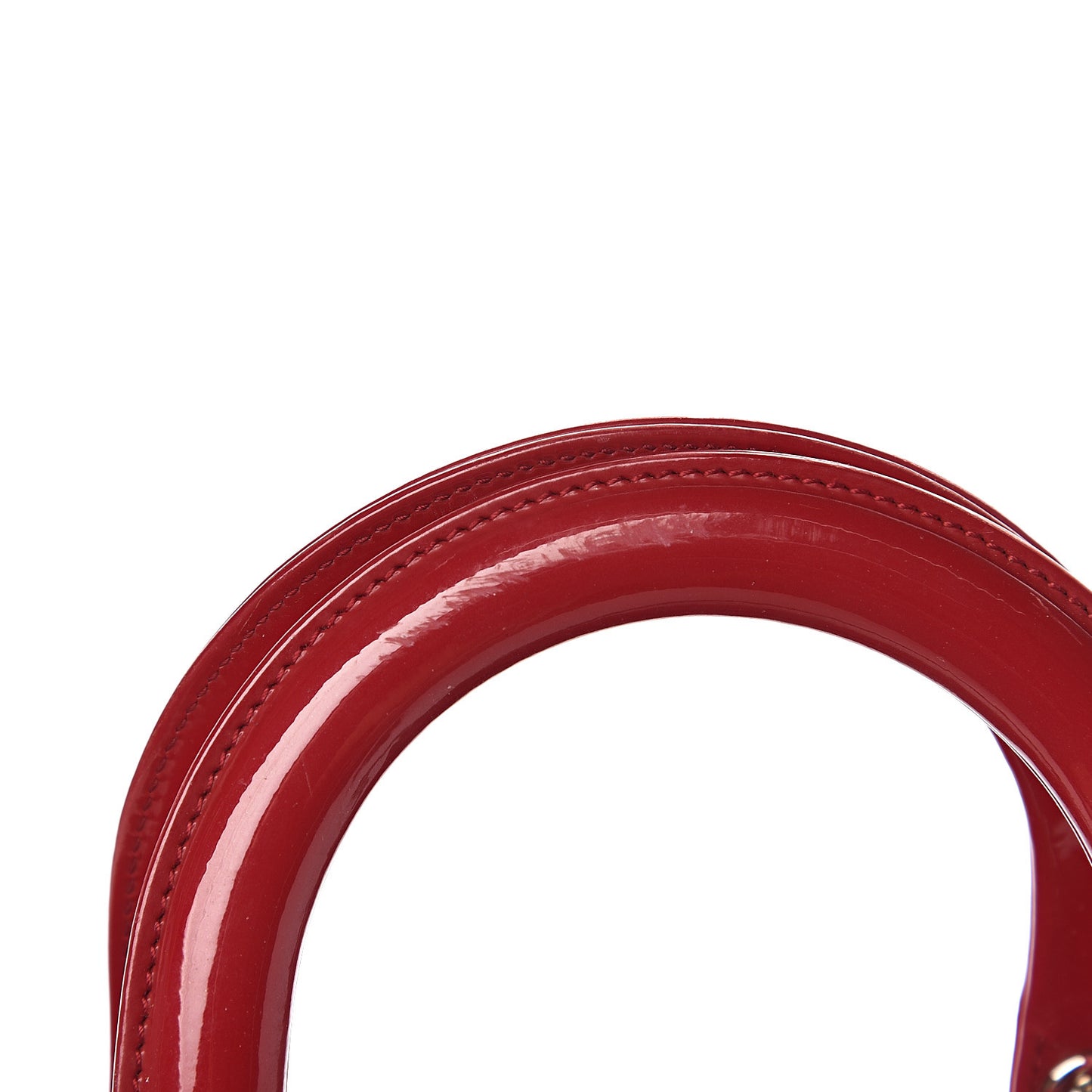 Patent Cannage Medium Lady Dior Red