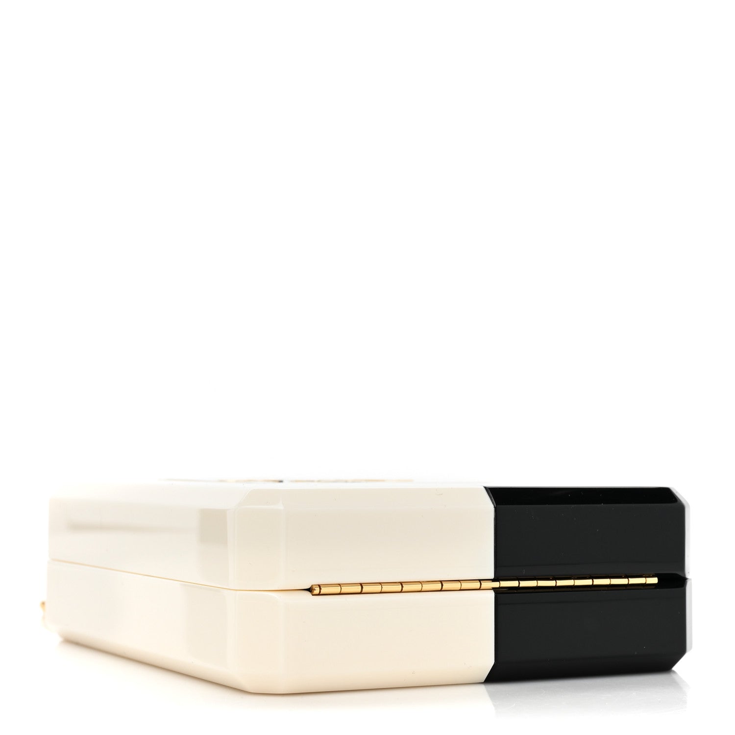 Chanel Plexiglass Perfume Bottle Clutch White Black 4 of 9