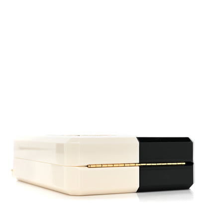 Chanel Plexiglass Perfume Bottle Clutch White Black 4 of 9