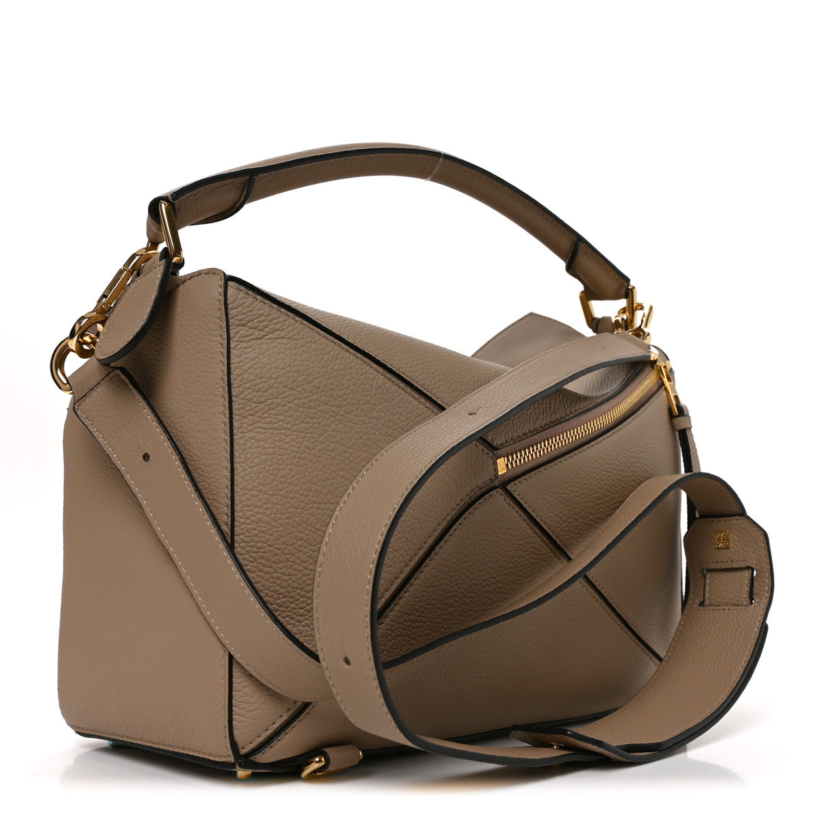 Loewe Grained Calfskin Medium Puzzle Bag Sand 3 of 9