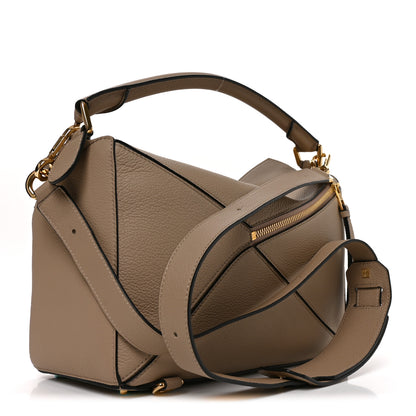 Loewe Grained Calfskin Medium Puzzle Bag Sand 3 of 9