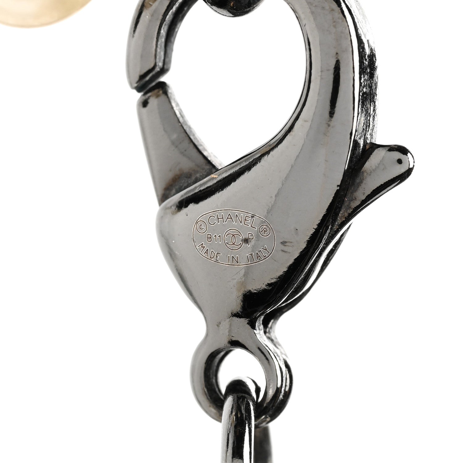 Chanel Ruthenium Camellia Pearl CC Necklace Black 4 of 4