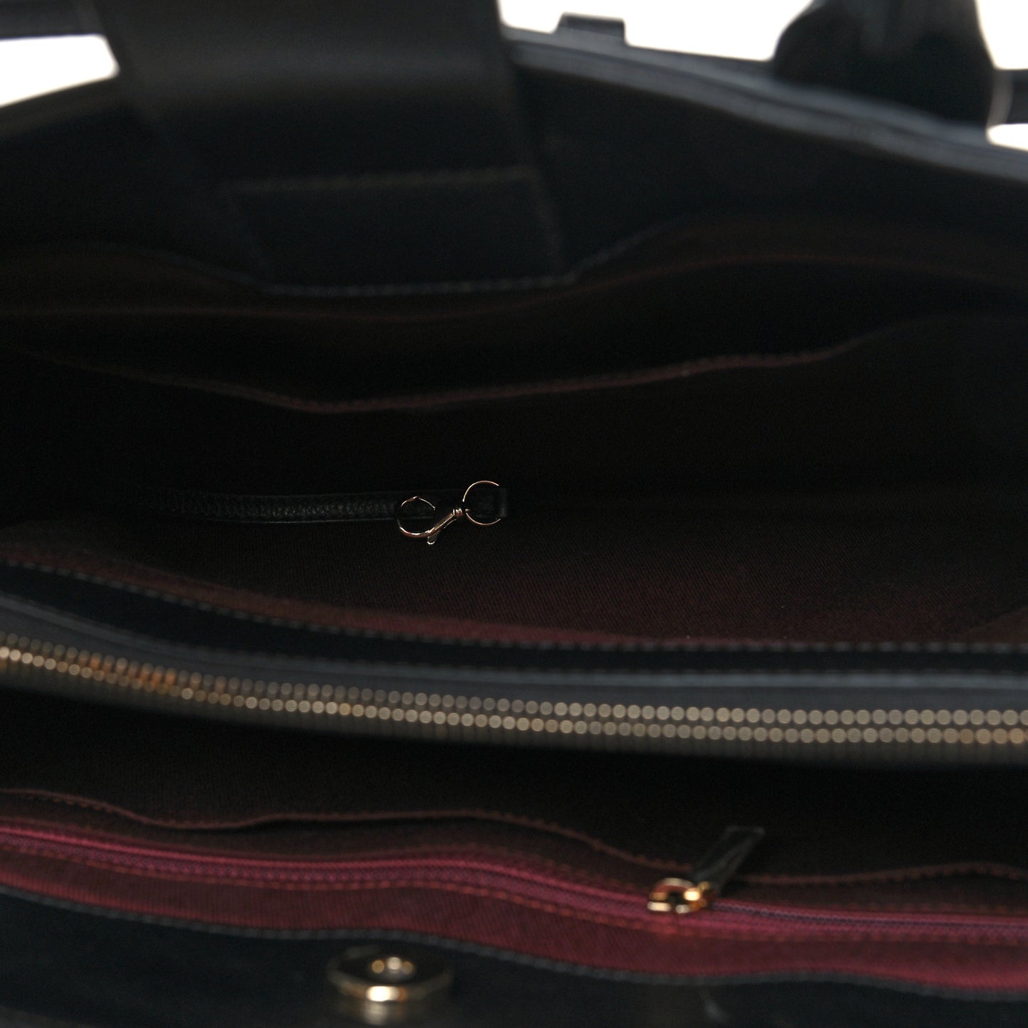 Grained Calfskin Small Neo Executive Shopper Tote Black