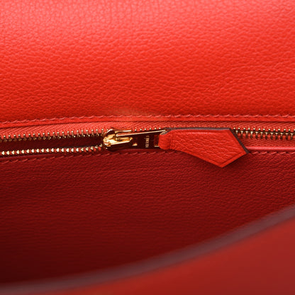 Hermes Evercolor Kelly Retourne 28 Rouge Tomate 19 of 28