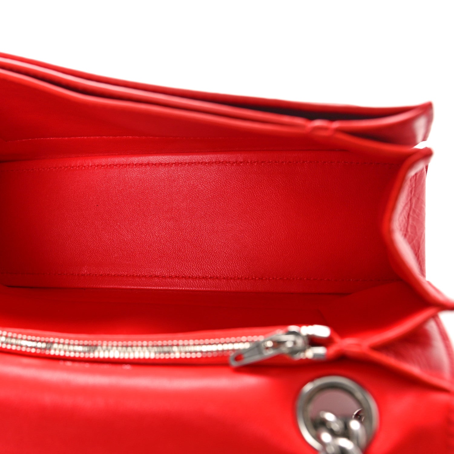 Balenciaga Arena Calfskin Small Crush Chain Bag Tomato Red 5 of 10