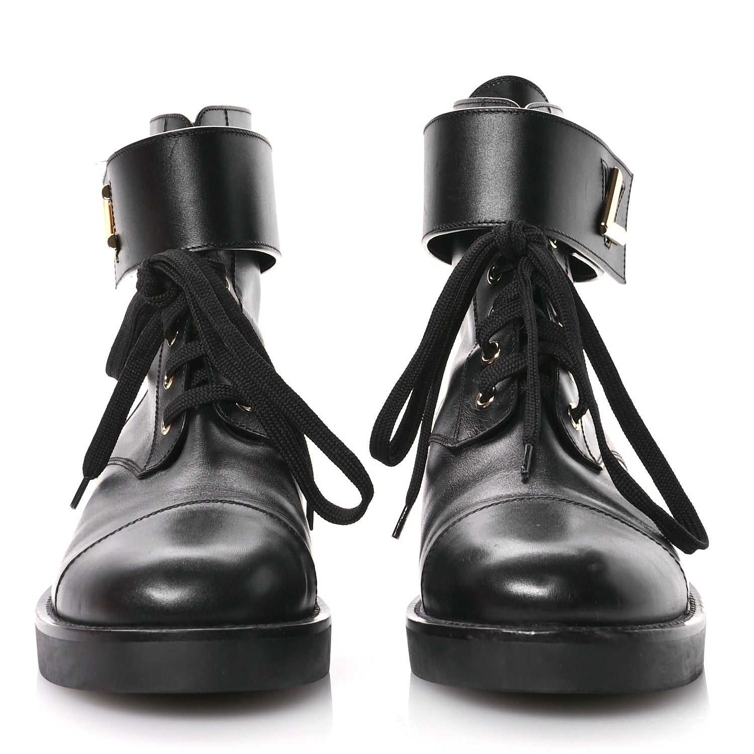 Louis Vuitton Calfskin Wonderland Ranger Boots 38.5 Black 3 of 9
