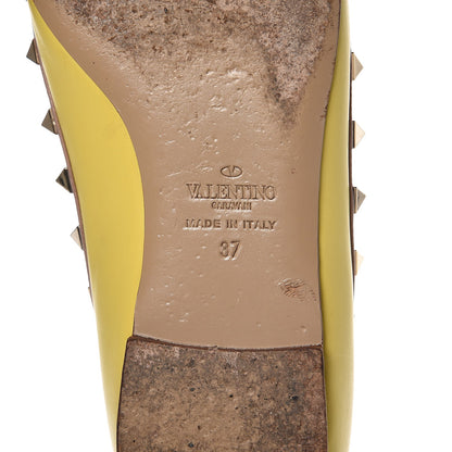 Valentino Garavani Nappa Rockstud Ballerina Flats 37 Naples Yellow Poudre 6 of 12