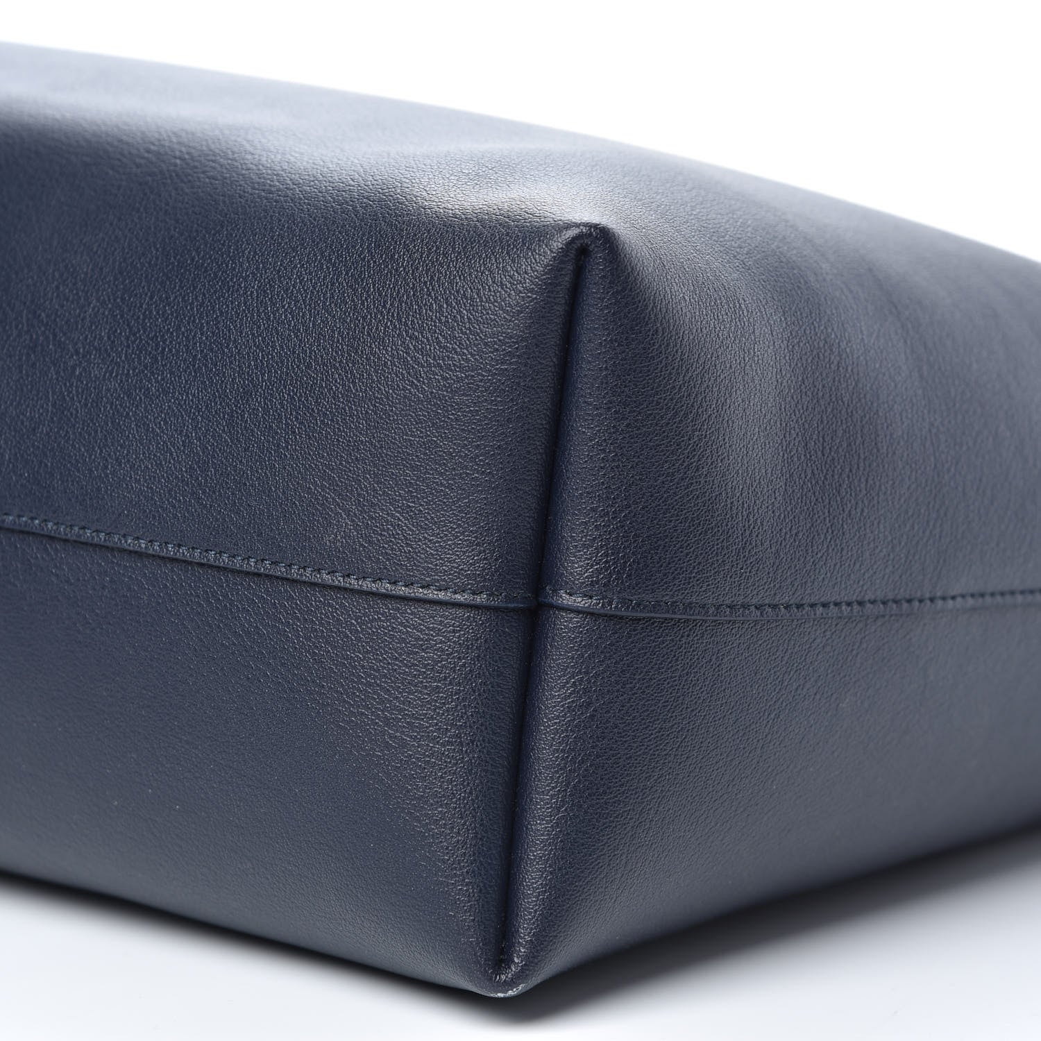 Saint Laurent Calfskin Large Shopping Tote Navy 9 of 10