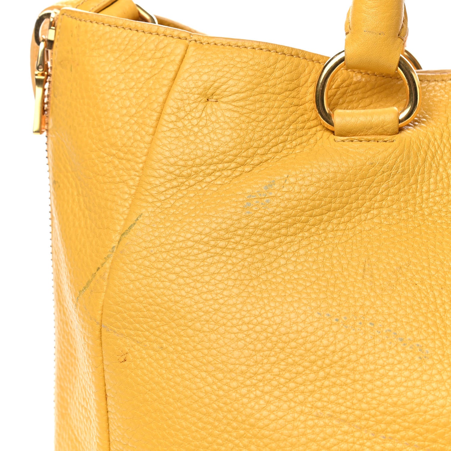 Prada Vitello Daino Side Zip Tote Mimosa 11 of 19