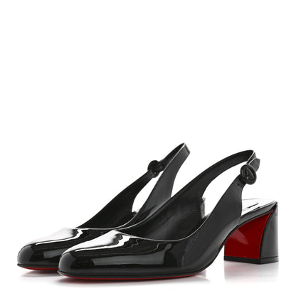 Christian Louboutin Patent So Jane Sling 55 Pump 38.5 Black 4 of 9