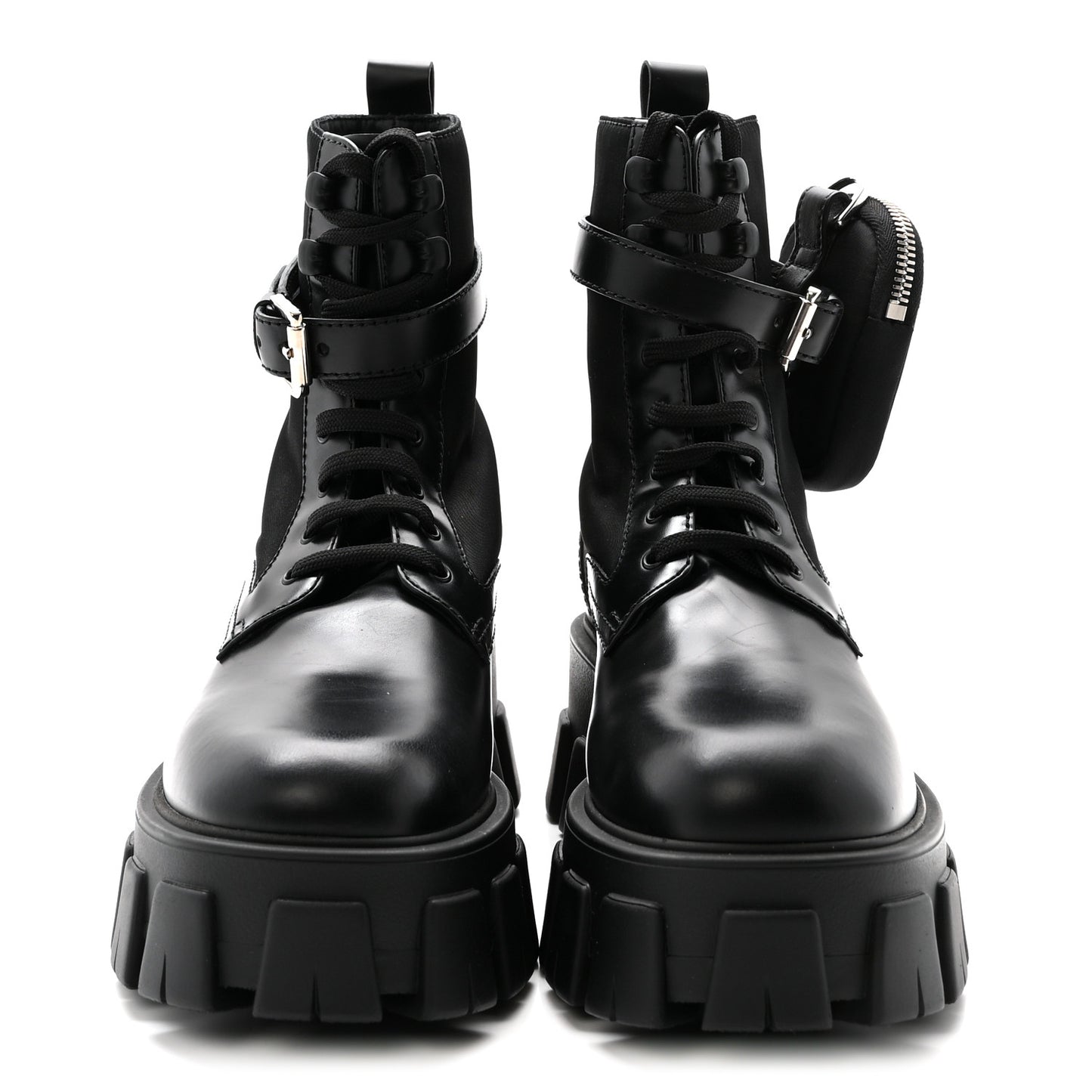 Spazzolato Rois Nylon Metal Triangle Logo Monolith Pouch Pocket 55mm Boots 37 Black