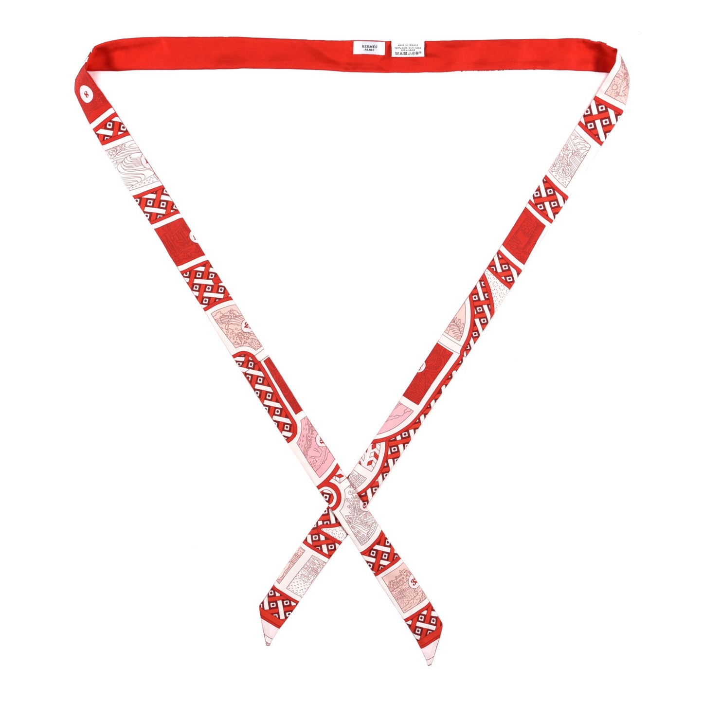 Silk Le Tour Du Monde Twillon Rouge Rose Rouge Coquelicot