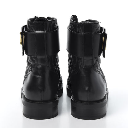 Louis Vuitton Calfskin Embossed Wonderland Ranger Boots 36.5 Black 6 of 11