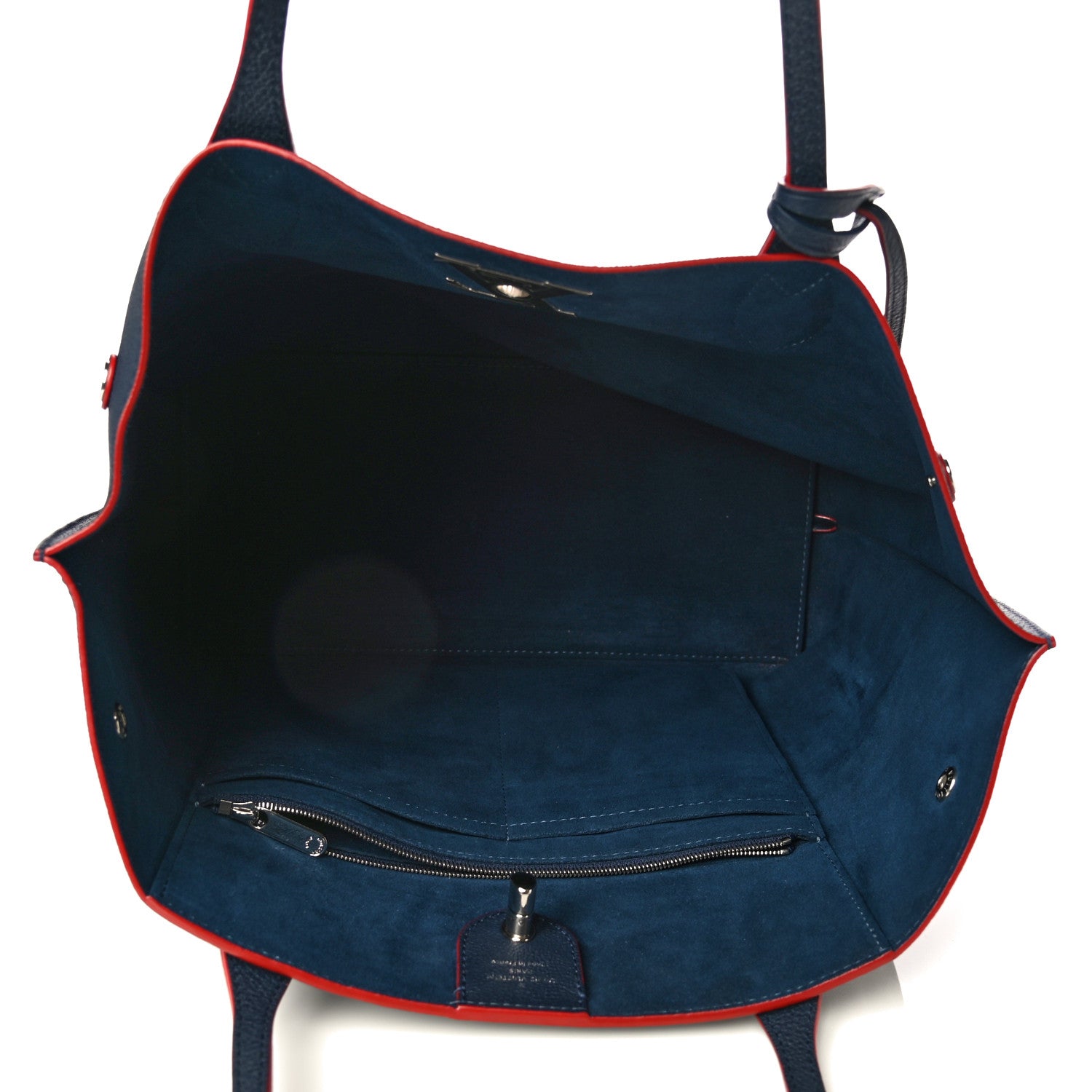Louis Vuitton Calfskin Lockme Go Tote Marine Rouge 5 of 11