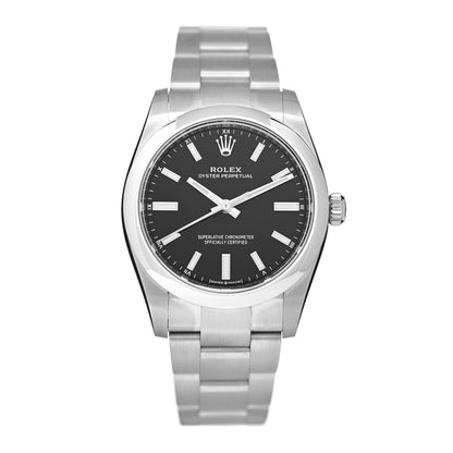 Rolex Stainless Steel 34mm Oyster Perpetual Watch Bright Black 124200 1 of 4