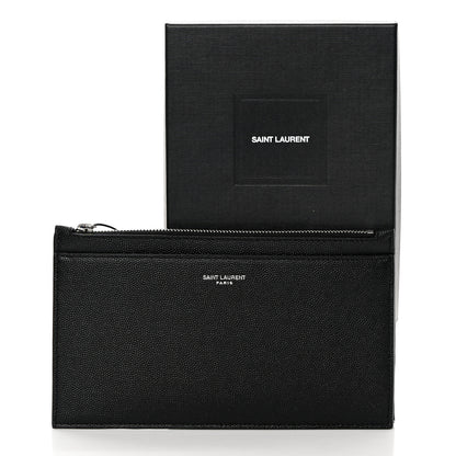 Saint Laurent Grain De Poudre Zipped Pouch Black 8 of 8