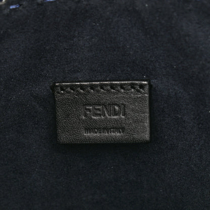 Fendi Vitello King Logo Embossed Mini East West Shopper Blueberry 6 of 11