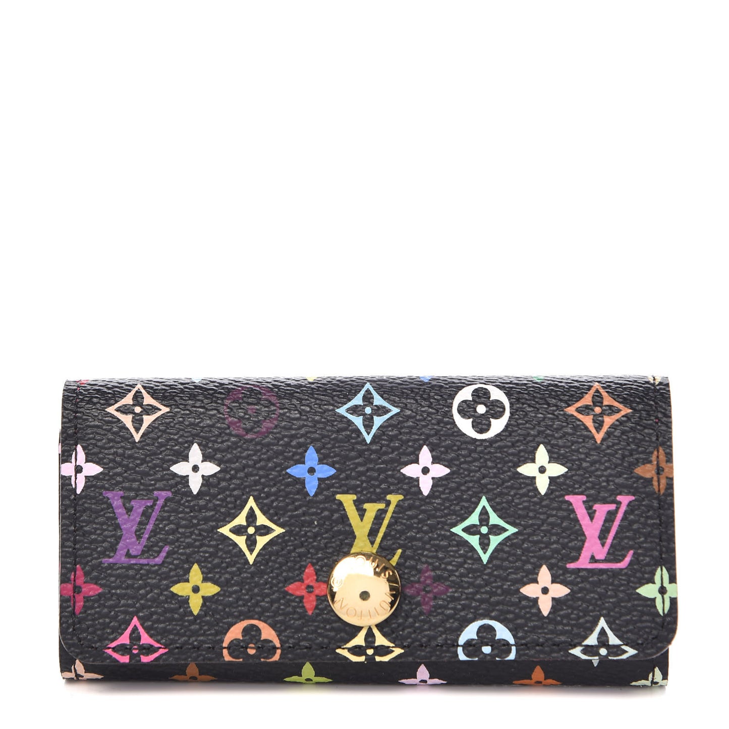 Monogram Multicolor Multicles 4 Key Holder Black Grenade