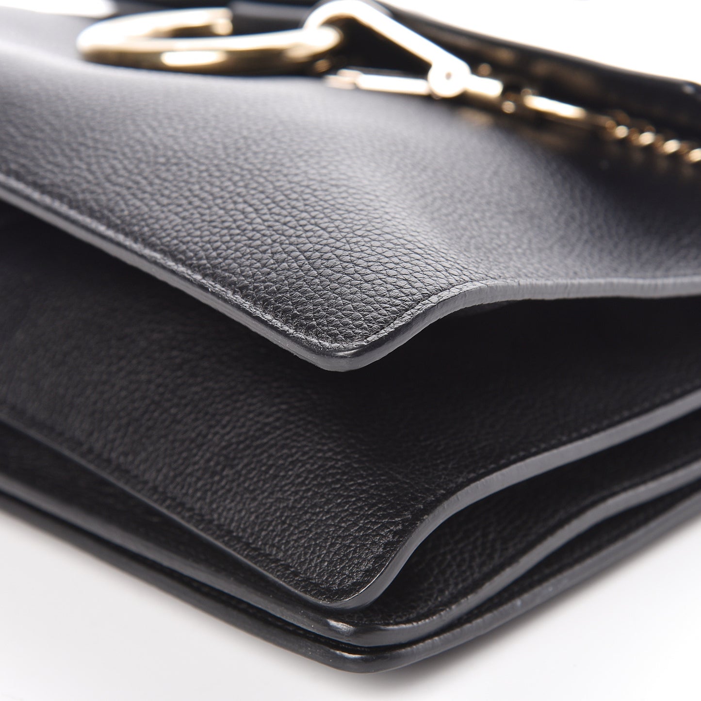 Calfskin Medium Faye Shoulder Bag Black