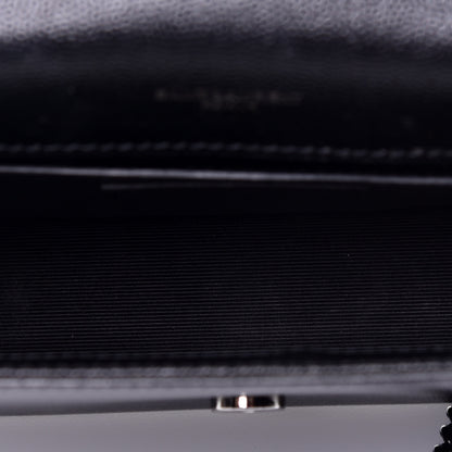 Saint Laurent Grain De Poudre Small Monogram Kate Satchel Black 5 of 8