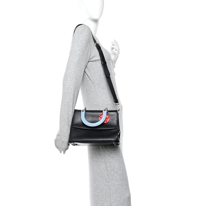 Christian Dior Smooth Calfskin Tri-Color Small Be Dior Flap Black Blue Red 2 of 11