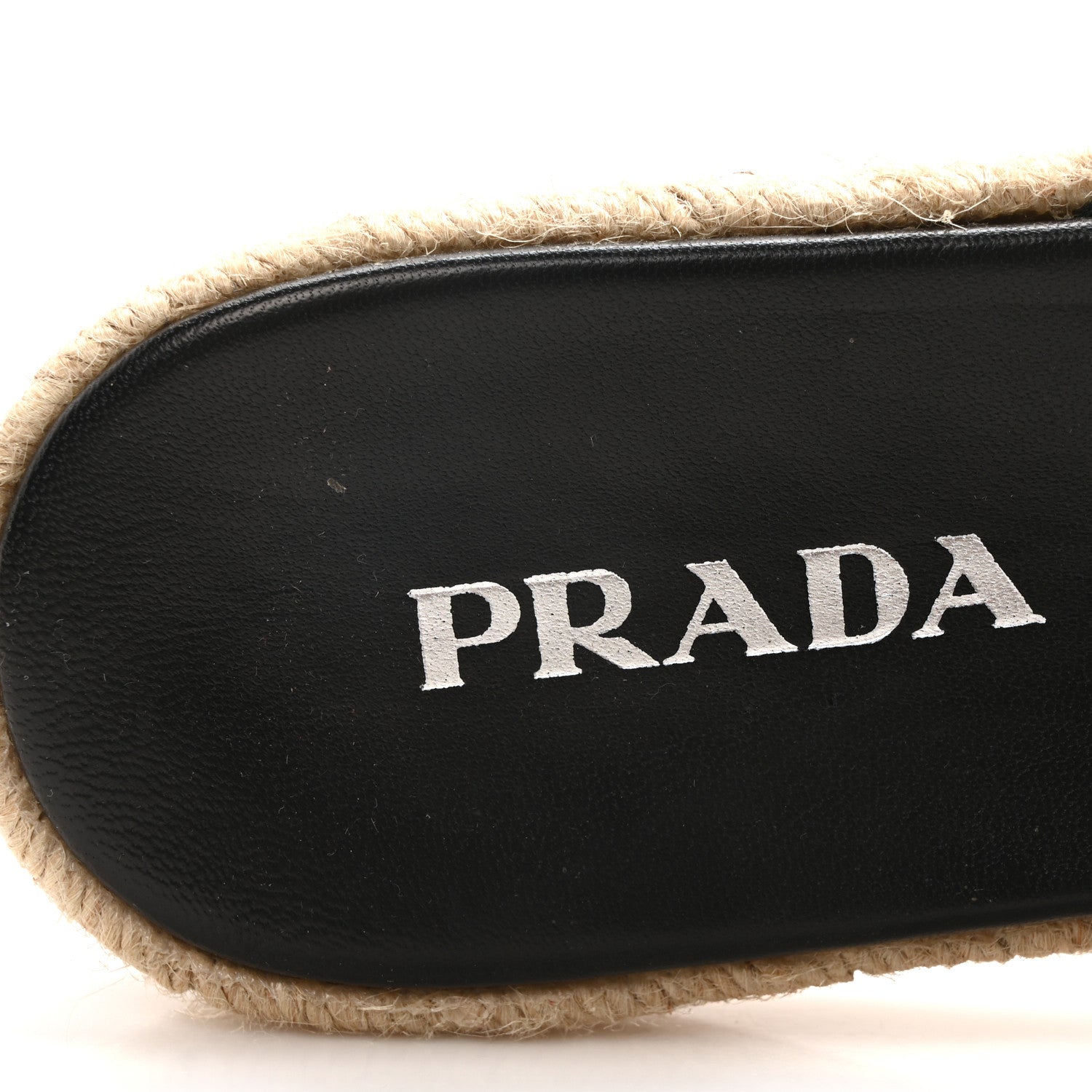 Prada Nappa Logo Cap Toe 20mm Espadrilles Mules 40 Black 8 of 8