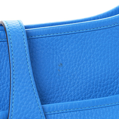 Hermes Taurillon Clemence Evelyne III PM Bleu Hydra 10 of 10