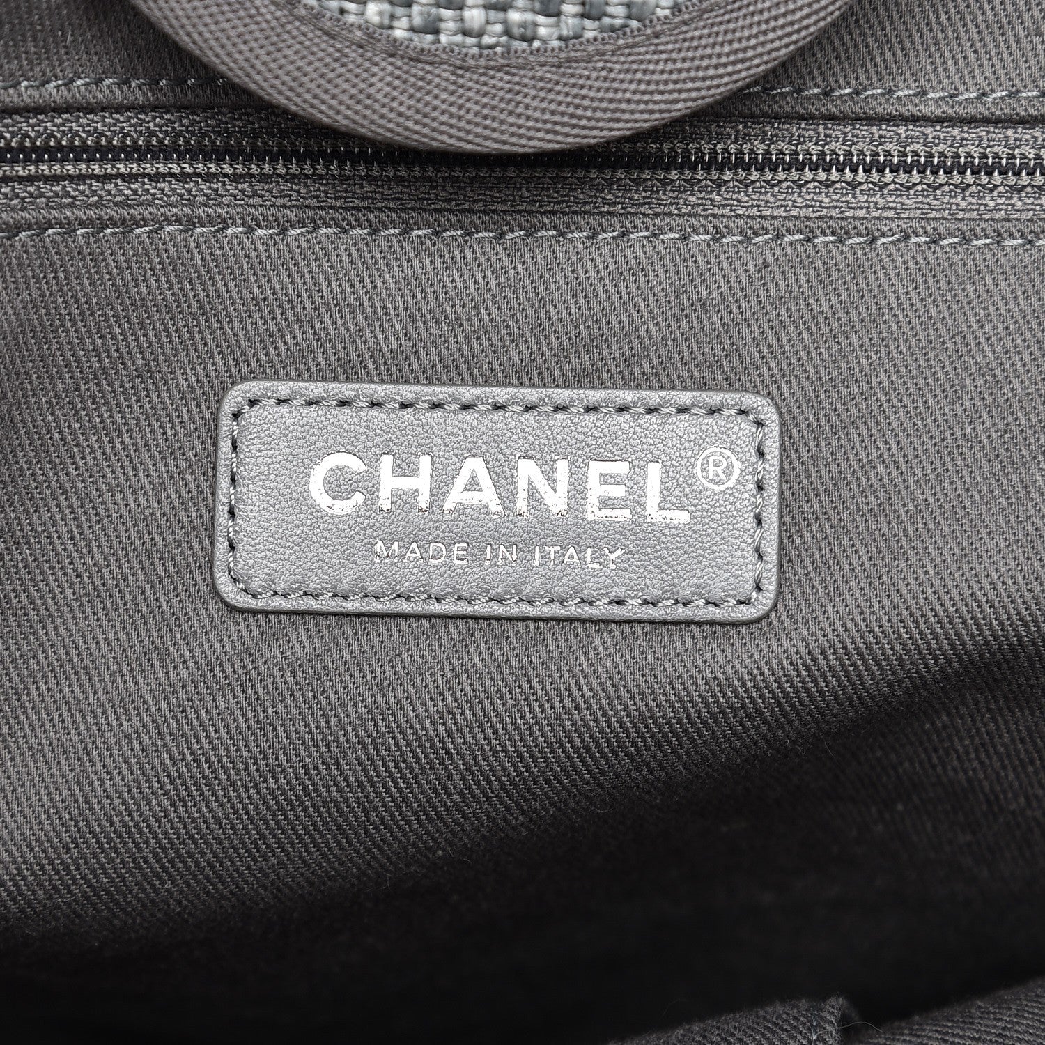 Chanel Canvas Large Deauville Tote Grey 7 of 8