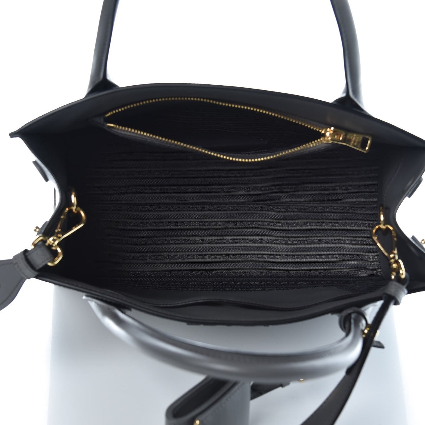 Saffiano Cuir Calfskin Large Monochrome Top Handle Tote Marmo