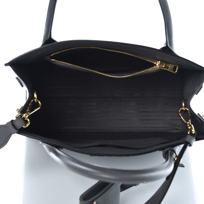 Prada Saffiano Cuir Calfskin Large Monochrome Top Handle Tote Marmo 5 of 7