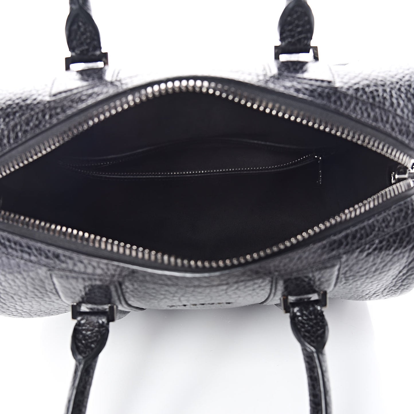 Glazed Pebbled Calfskin Medium Lucrezia Black