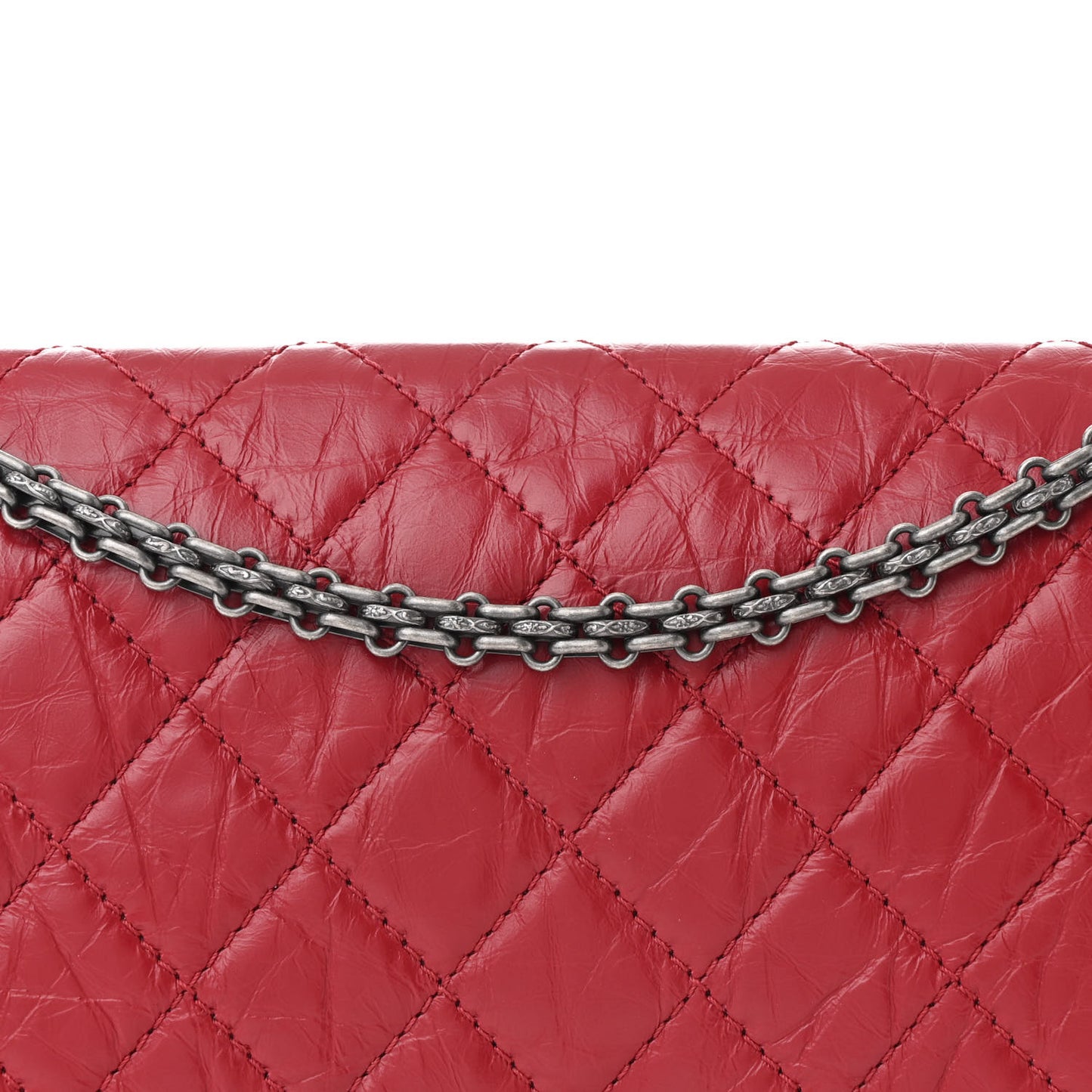 Aged Calfskin Quilted 2.55 Reissue 226 Flap Dark Red